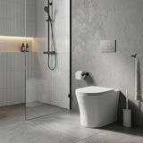 Lukka Orta Tornado Rimless Wall Faced Floor Toilet Pan Only 570x360x430mm - Gloss / Matt White Available
