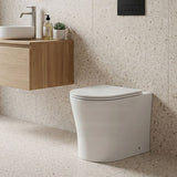 Lukka Orta Tornado Rimless Wall Faced Floor Toilet Pan Only 570x360x430mm - Gloss / Matt White Available