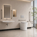 Lukka Orta Tornado Rimless Wall Faced Floor Ambulant Toilet Pan Only 570x360x430mm - Gloss / Matt White
