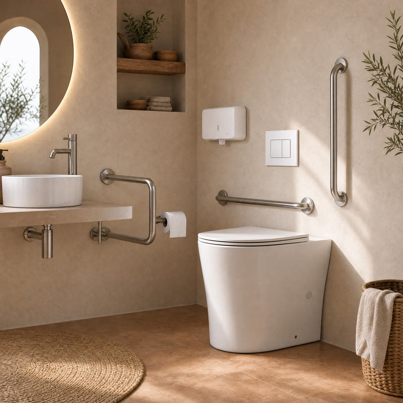 Lukka Orta Tornado Rimless Wall Faced Floor Ambulant Toilet Pan Only 570x360x430mm - Gloss / Matt White