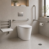 Lukka Orta Tornado Rimless Wall Faced Floor Ambulant Toilet Pan Only 570x360x430mm - Gloss / Matt White