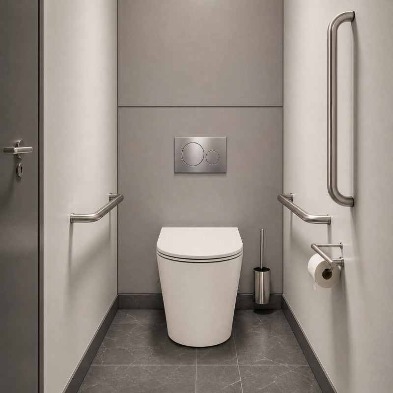 Lukka Orta Tornado Rimless Wall Faced Floor Ambulant Toilet Pan Only 570x360x430mm - Gloss / Matt White