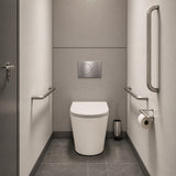 Lukka Orta Tornado Rimless Wall Faced Floor Ambulant Toilet Pan Only 570x360x430mm - Gloss / Matt White