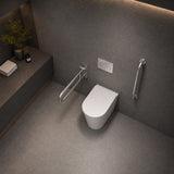 Lukka Orta Tornado Rimless Wall Faced Floor Ambulant Toilet Pan Only 570x360x430mm - Gloss / Matt White