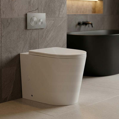 Lukka Orta Tornado Rimless Wall Faced Floor Toilet Pan Only 570x360x430mm - Gloss / Matt White Available