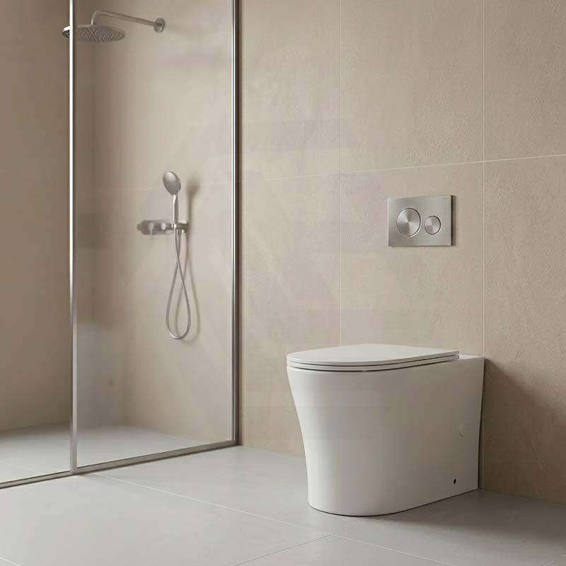Lukka Orta Tornado Rimless Wall Faced Floor Toilet Pan Only 570x360x430mm - Gloss / Matt White Available