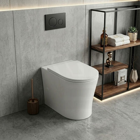 Lukka Orta Tornado Rimless Wall Faced Floor Toilet Pan Only 570x360x430mm - Gloss / Matt White Available