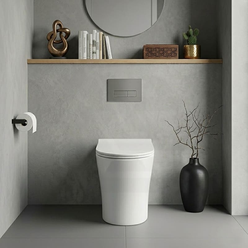 Lukka Orta Tornado Rimless Wall Faced Floor Toilet Pan Only 570x360x430mm - Gloss / Matt White Available