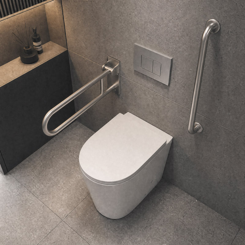 Lukka Orta Tornado Rimless Wall Faced Floor Ambulant Toilet Pan Only 570x360x430mm - Gloss / Matt White