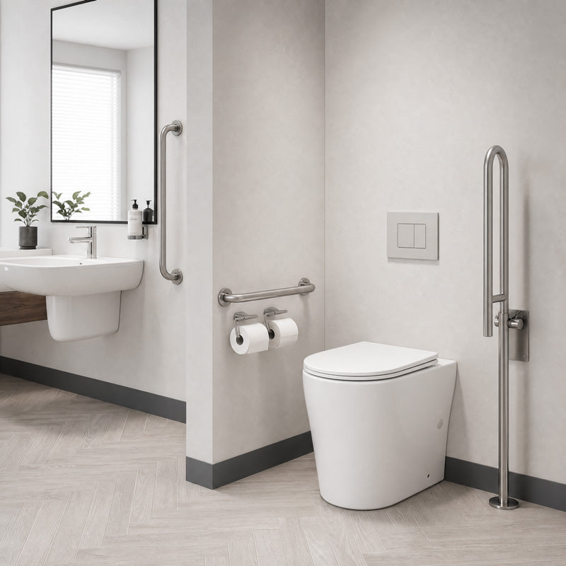 Lukka Orta Tornado Rimless Wall Faced Floor Ambulant Toilet Pan Only 570x360x430mm - Gloss / Matt White