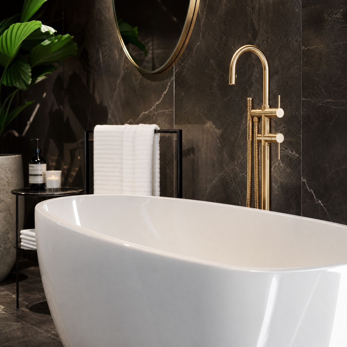 Lukka Orta Acrylic Freestanding Bathtub NO Overflow 1450mm - Variant Colour Available