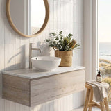 Lukka Orbi Fine Ceramic Above Counter Basin with Overflow 380×380×155mm - Gloss White