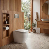 Lukka Procida Rimless Wall Faced Toilet with Sigma8 Inwall Cistern & Sigma Buttons - Gloss White