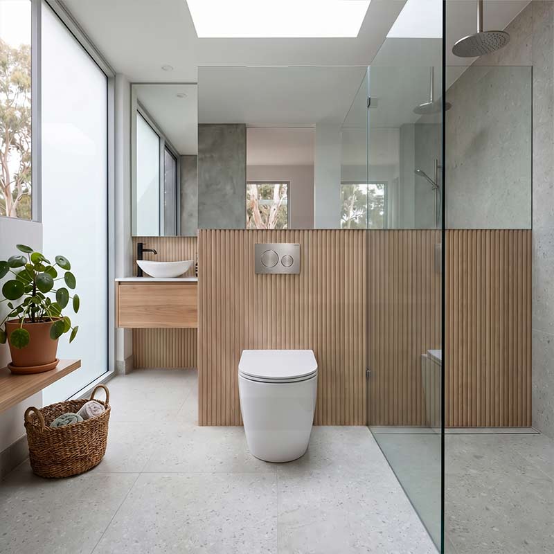 Lukka Procida Rimless Wall Faced Toilet with Sigma8 Inwall Cistern & Sigma Buttons - Gloss White