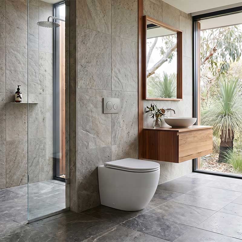 Lukka Procida Rimless Wall Faced Toilet with Sigma8 Inwall Cistern & Sigma Buttons - Gloss White