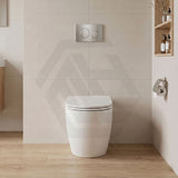 Lukka Procida Rimless Wall Faced Toilet with Sigma8 Inwall Cistern & Sigma Buttons - Gloss White