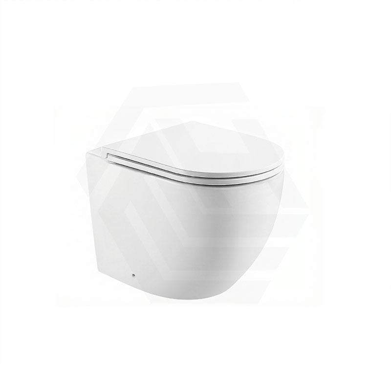Lukka Procida Rimless Wall Faced Toilet with Sigma8 Inwall Cistern & Sigma41 Buttons - Gloss White