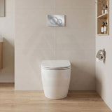Lukka Procida Rimless Wall Faced Toilet with Sigma8 Inwall Cistern & Sigma41 Buttons - Gloss White