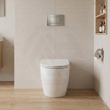 Lukka Procida Rimless Wall Faced Toilet with R&T Inwall Cistern & Buttons - Gloss White