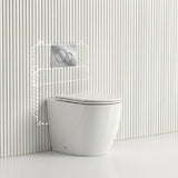 Lukka Procida Rimless Wall Faced Toilet with Sigma8 Inwall Cistern & Sigma41 Buttons - Gloss White