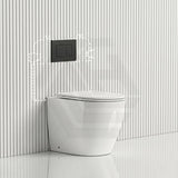 Lukka Procida Rimless Wall Faced Toilet with R&T Inwall Cistern & Buttons - Gloss White