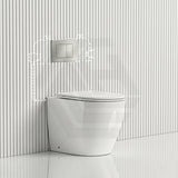 Lukka Procida Rimless Wall Faced Toilet with R&T Inwall Cistern & Buttons - Gloss White
