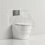 Lukka Procida Rimless Wall Faced Toilet with R&T Inwall Cistern & Buttons - Gloss White