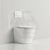 Lukka Procida Rimless Wall Faced Toilet with R&T Inwall Cistern & Buttons - Gloss White