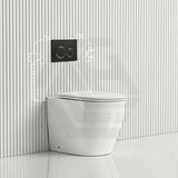 Lukka Procida Rimless Wall Faced Toilet with R&T Inwall Cistern & Buttons - Gloss White