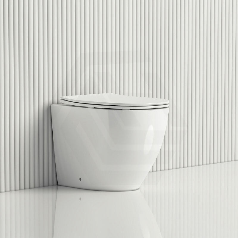 Lukka Procida Rimless Wall Faced Toilet Pan Only Nano Glaze 560x360x405mm - Gloss White