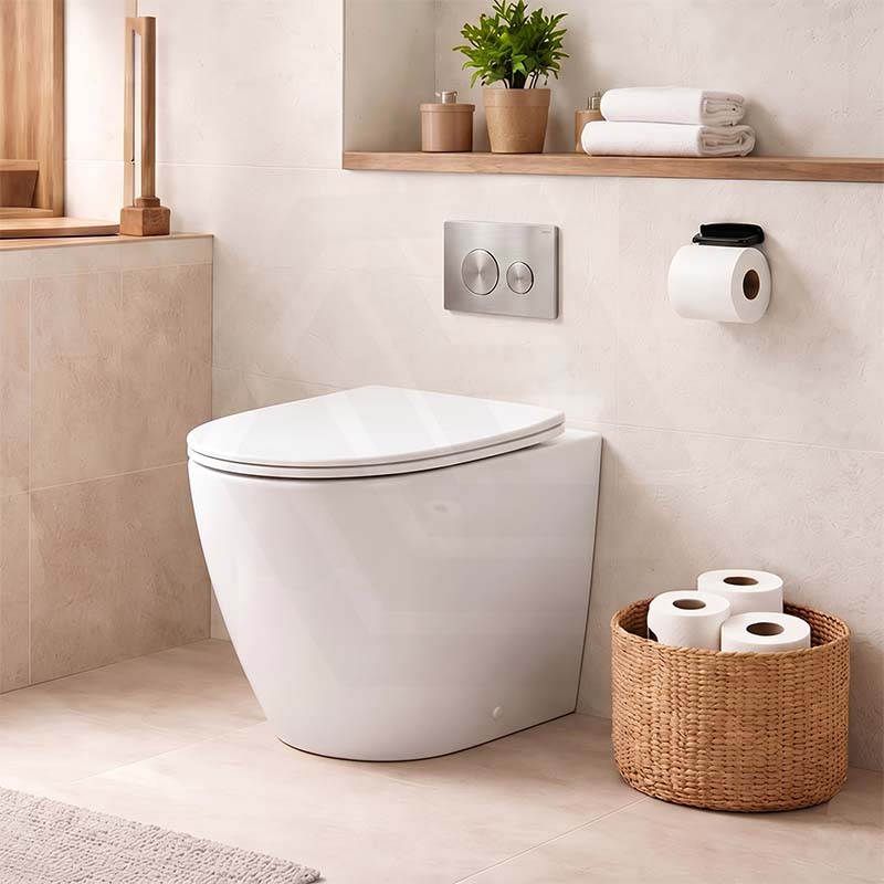 Lukka Procida Rimless Wall Faced Toilet Pan Only Nano Glaze 560x360x405mm - Gloss White