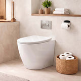 Lukka Procida Rimless Wall Faced Toilet Pan Only Nano Glaze 560x360x405mm - Gloss White