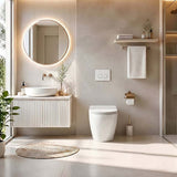 Lukka Procida Rimless Wall Faced Toilet Pan Only Nano Glaze 560x360x405mm - Gloss White