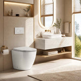 Lukka Procida Rimless Wall Faced Toilet Pan Only Nano Glaze 560x360x405mm - Gloss White