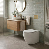 Lukka Procida Rimless Wall Faced Toilet Pan Only Nano Glaze 560x360x405mm - Gloss White