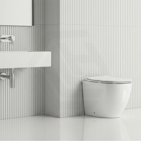 Lukka Procida Rimless Wall Faced Toilet Pan Nano Glaze 560x360x405mm - Gloss White