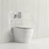 Lukka Procida Rimless Wall Faced Toilet with Sigma8 Inwall Cistern & Sigma Buttons - Gloss White