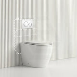 Lukka Procida Rimless Wall Faced Toilet with Sigma8 Inwall Cistern & Sigma Buttons - Gloss White