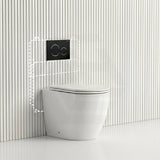 Lukka Procida Rimless Wall Faced Toilet with Sigma8 Inwall Cistern & Sigma Buttons - Gloss White