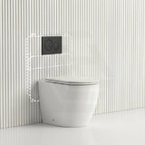 Lukka Procida Rimless Wall Faced Toilet with Sigma8 Inwall Cistern & Sigma Buttons - Gloss White