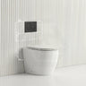 Lukka Procida Rimless Wall Faced Toilet with Sigma8 Inwall Cistern & Sigma Buttons - Gloss White