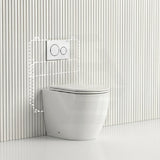 Lukka Procida Rimless Wall Faced Toilet with Sigma8 Inwall Cistern & Sigma Buttons - Gloss White