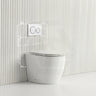 Lukka Procida Rimless Wall Faced Toilet with Sigma8 Inwall Cistern & Sigma Buttons - Gloss White