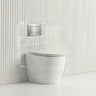 Lukka Procida Rimless Wall Faced Toilet with Sigma8 Inwall Cistern & Sigma Buttons - Gloss White