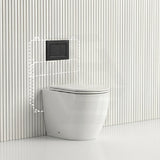 Lukka Procida Rimless Wall Faced Toilet with Sigma8 Inwall Cistern & Sigma Buttons - Gloss White