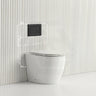 Lukka Procida Rimless Wall Faced Toilet with Sigma8 Inwall Cistern & Sigma Buttons - Gloss White
