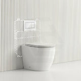 Lukka Procida Rimless Wall Faced Toilet with Sigma8 Inwall Cistern & Sigma Buttons - Gloss White