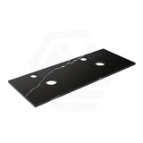 Lukka 20mm Thick Calacatta Night Zero Silica Engineer Stone Top with Center Waste Hole,  12 /10/2 O'clock Semi Drilled Tap Hole Available 605-1505mm
