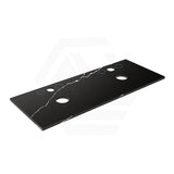 Lukka 20mm Thick Calacatta Night Zero Silica Engineer Stone Top with Center Waste Hole,  12 /10/2 O'clock Semi Drilled Tap Hole Available 605-1505mm