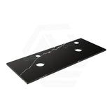 Lukka 20mm Thick Calacatta Night Zero Silica Engineer Stone Top with Center Waste Hole,  12 /10/2 O'clock Semi Drilled Tap Hole Available 605-1505mm